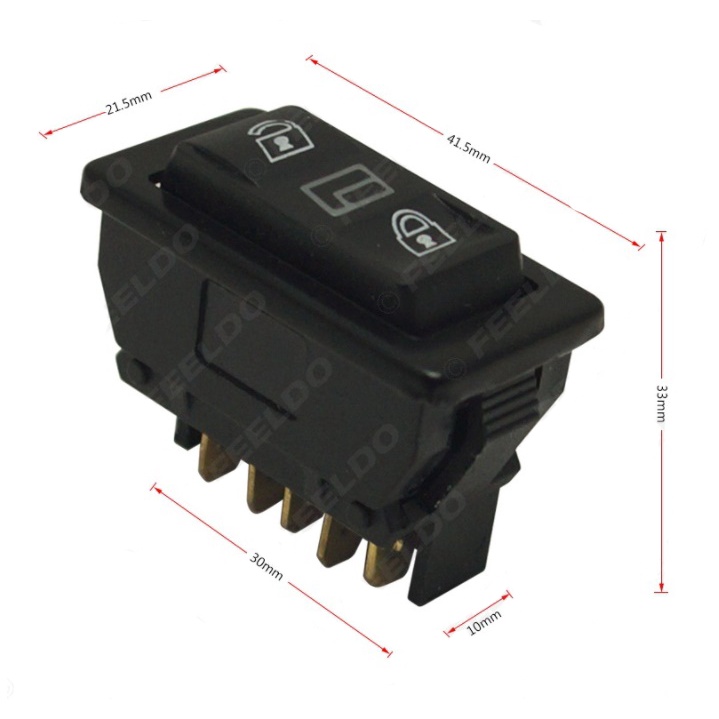 Công tắc nâng kính xe ôtô 12V / 24V, công tắc bập bênh lên cửa kính xe