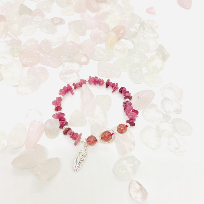 Vòng Tay Bạc Xinh Xắn Mix Đ.á. Tourm.ali.ne, Lắc Tay Cực Đẹp và Hợp Thời Trang