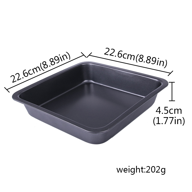 Khuôn Nướng Bánh Bằng Thép Cacbon Hình Vuông 22.6cm
