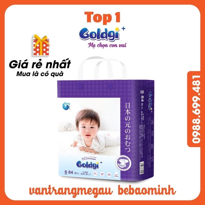 (TẶNG HỘP GHÉP HÌNH NAM CHÂM) BỈM GOLDGI NHẬT 2020 DÁN/QUẦN ĐỦ SIZE NB92/S84/Md66/Mq60/Ld56/Lq48