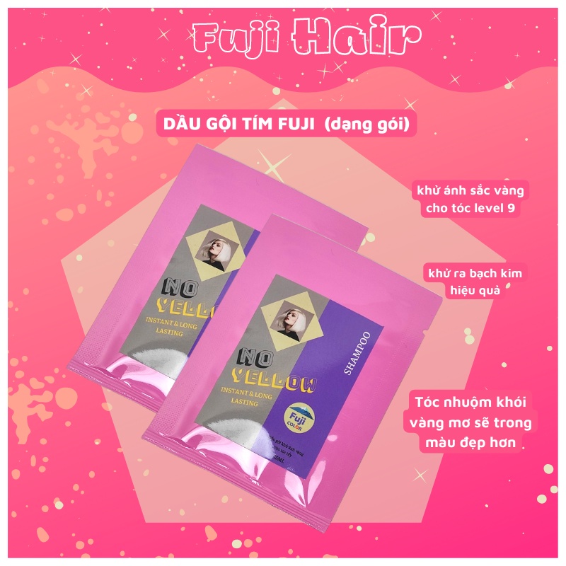 Dầu gội tím khử vàng hiệu quả của nhà Fujihair 15ml