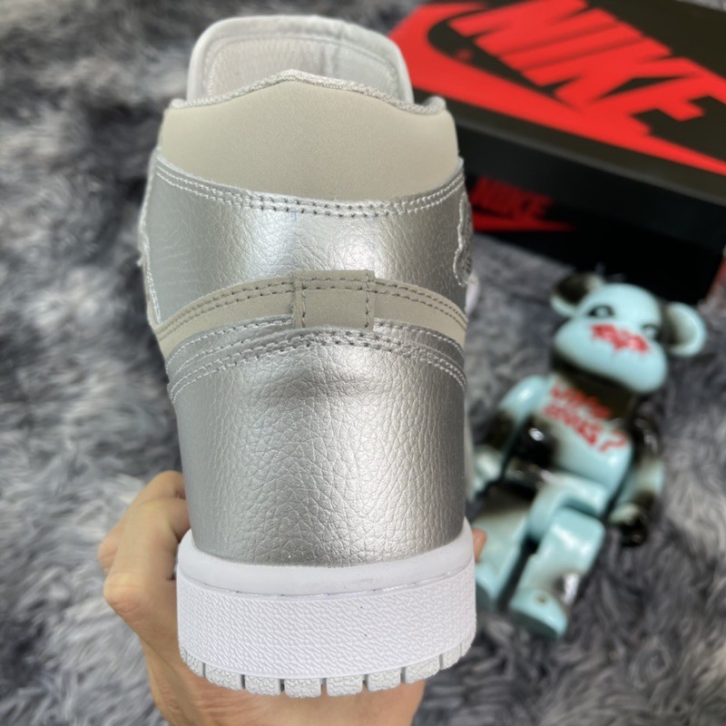 Giầy thể thao cao cổ metallic silver xám bạc high hot (ảnh thật +full box)