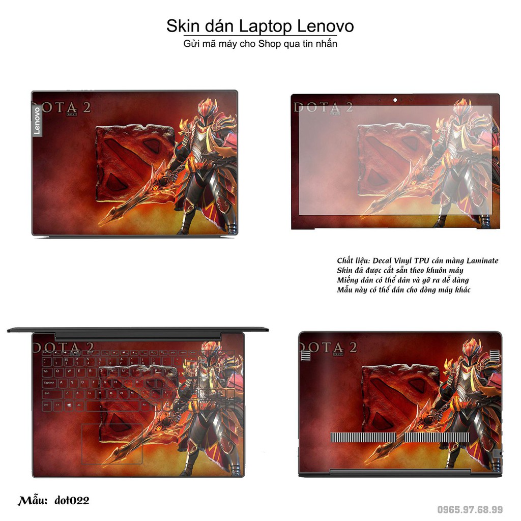 Skin dán Laptop Lenovo in hình Dota 2 _nhiều mẫu 4 (inbox mã máy cho Shop)