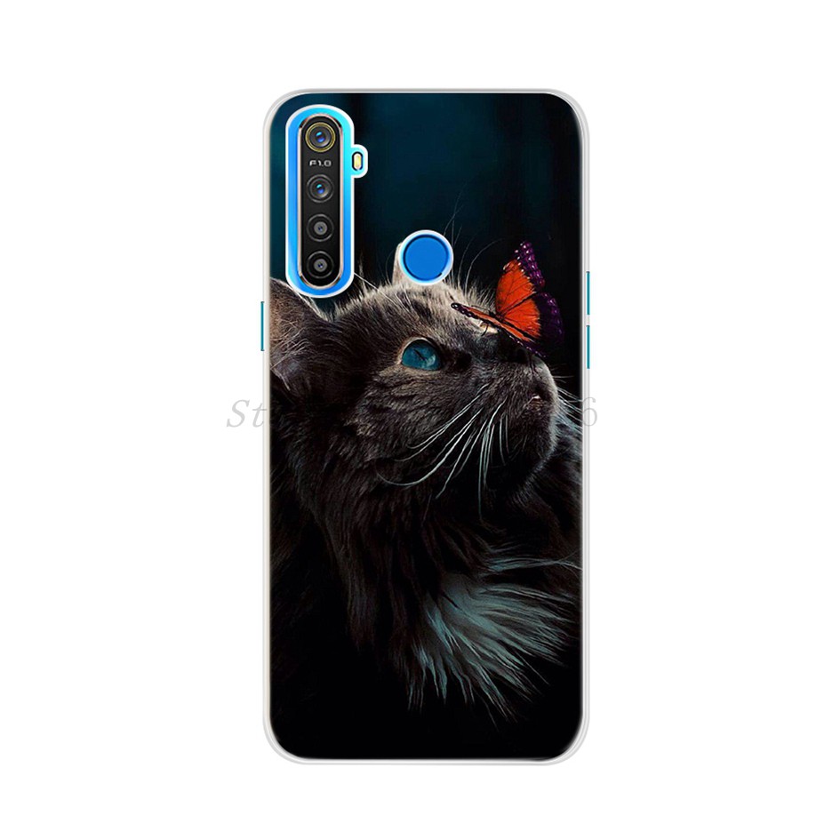 Ốp điện thoại silicone mềm in hình hoa dành cho Realme 5 5i 5s 6i Oppo Realme 5 Rmx1911 Realme5 Pro Rmx1971