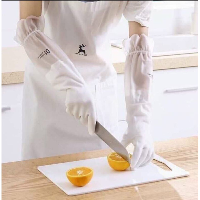 Găng tay cao su siêu dai có chun lót nỉ hoặc không lót , hàng cao cấp