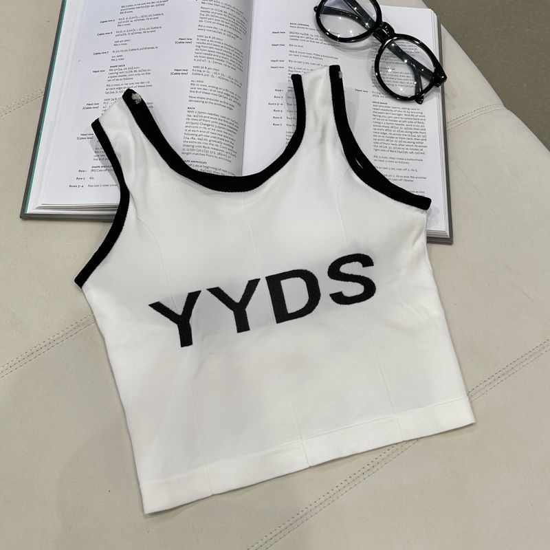 Áo Thun Không Tay In Chữ Thiết Kế Mới Thời Trang Theo Phong Cách Hàn Quốc