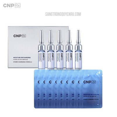 Gói Tinh chất cấp nước keo ong xanh căng bóng da CNP Rx Moisture Recharging Water Active Ampoule 1ml