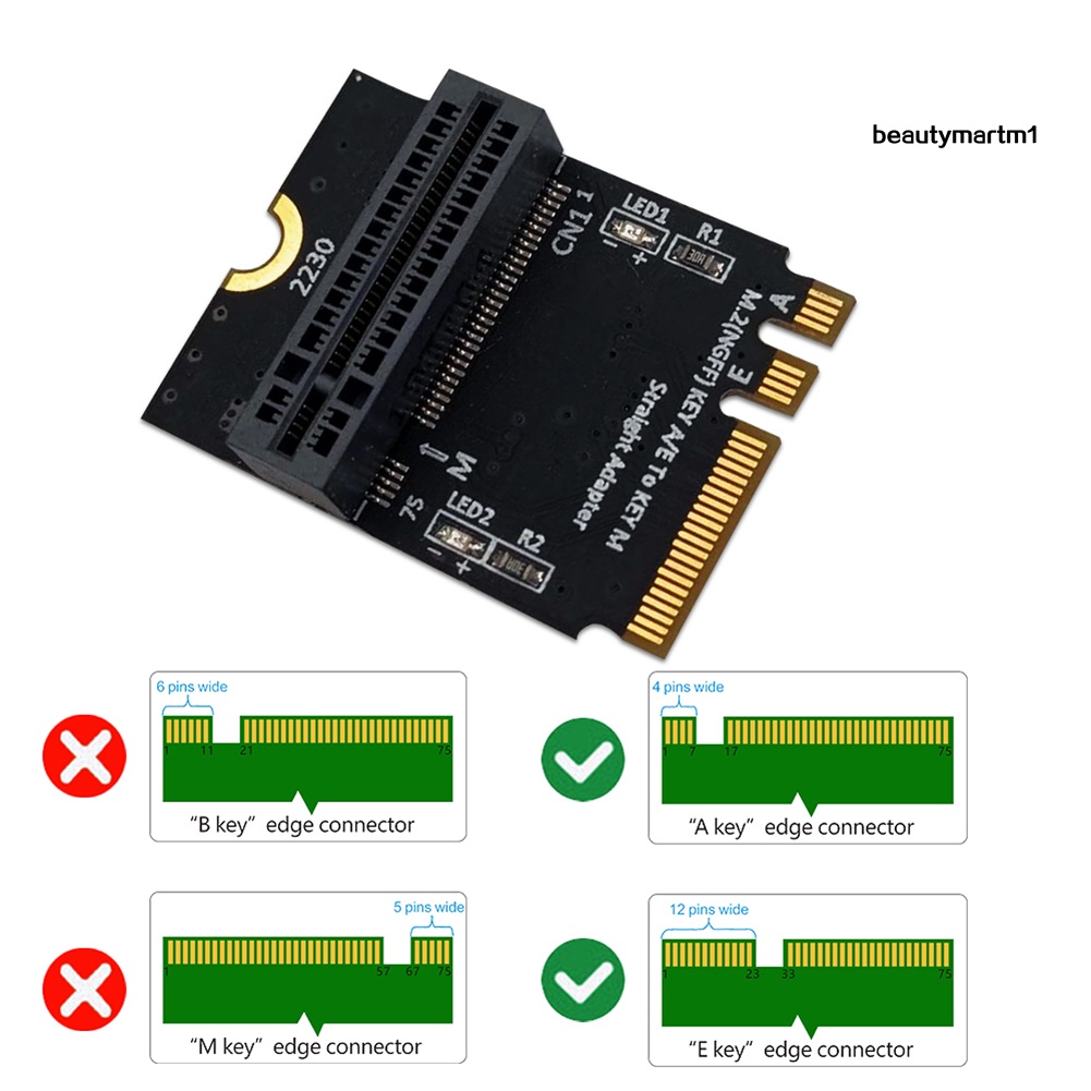 Bảng Mạch Chuyển Đổi Ngff Nvme Key A / E Sang Key M Ssd Có Đèn Led Hiển Thị | BigBuy360 - bigbuy360.vn