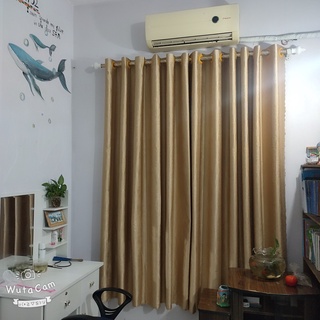 Rèm vải rộng 4m cao 2m6 đã may sẵn hàng cản nắng.