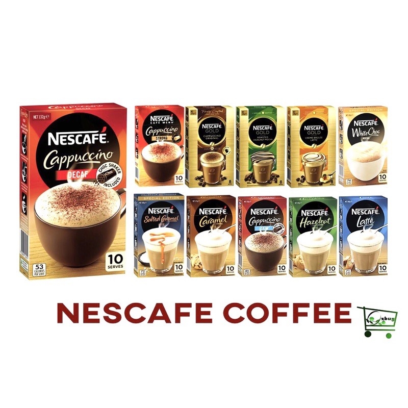 (Có Nowship) Cà phê gói lẻ Nescafe đủ vị Dừa, Caramel, Socola, Tequila, Sữa đá, Chuối, Hạnh