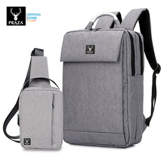 Bộ Ba Lô Quai Nhôm Và Túi Đeo PRAZA - BL159DC098 (Xám)