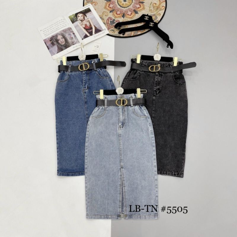 CHÂN VÁY JEAN🍀CHÂN VÁY BÒ DÁNG DÀI CẠP CAO LƯNG THUN CO GIÃN MIX ĐỒ SIÊU ĐẸP | BigBuy360 - bigbuy360.vn