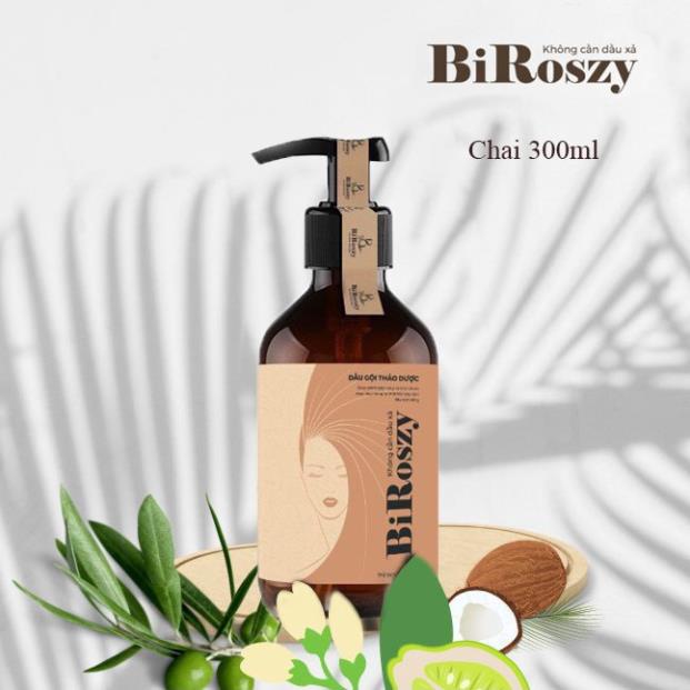 Mua 1 tặng 1 chai 100ml Dầu gội thảo dược BiRoszy,Kích thích mọc tóc,sạch gầu ngứa,chai 300ml !!