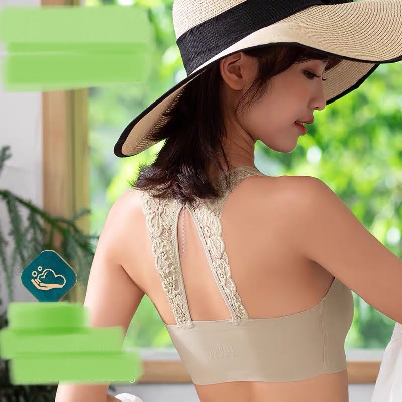 Áo Bra Nữ Áo Lót Nữ Ren Lưng Thêu Hoa Gợi Cảm Sexy RT001 Kèm Mút Ngực Mỏng Nhẹ