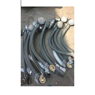 Bộ van xả bồn tắm nằm HP-033 (xả nhựa lò xo tay vặn, đầu inox)