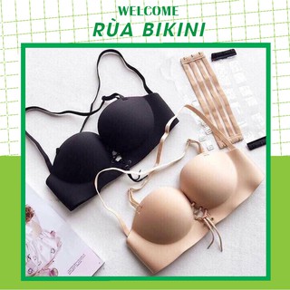 Áo Lót Nữ Su Đúc Cup Ngực Dây Rút Không Gọng Đệm Bàn Tay Siêu Nâng Ngực