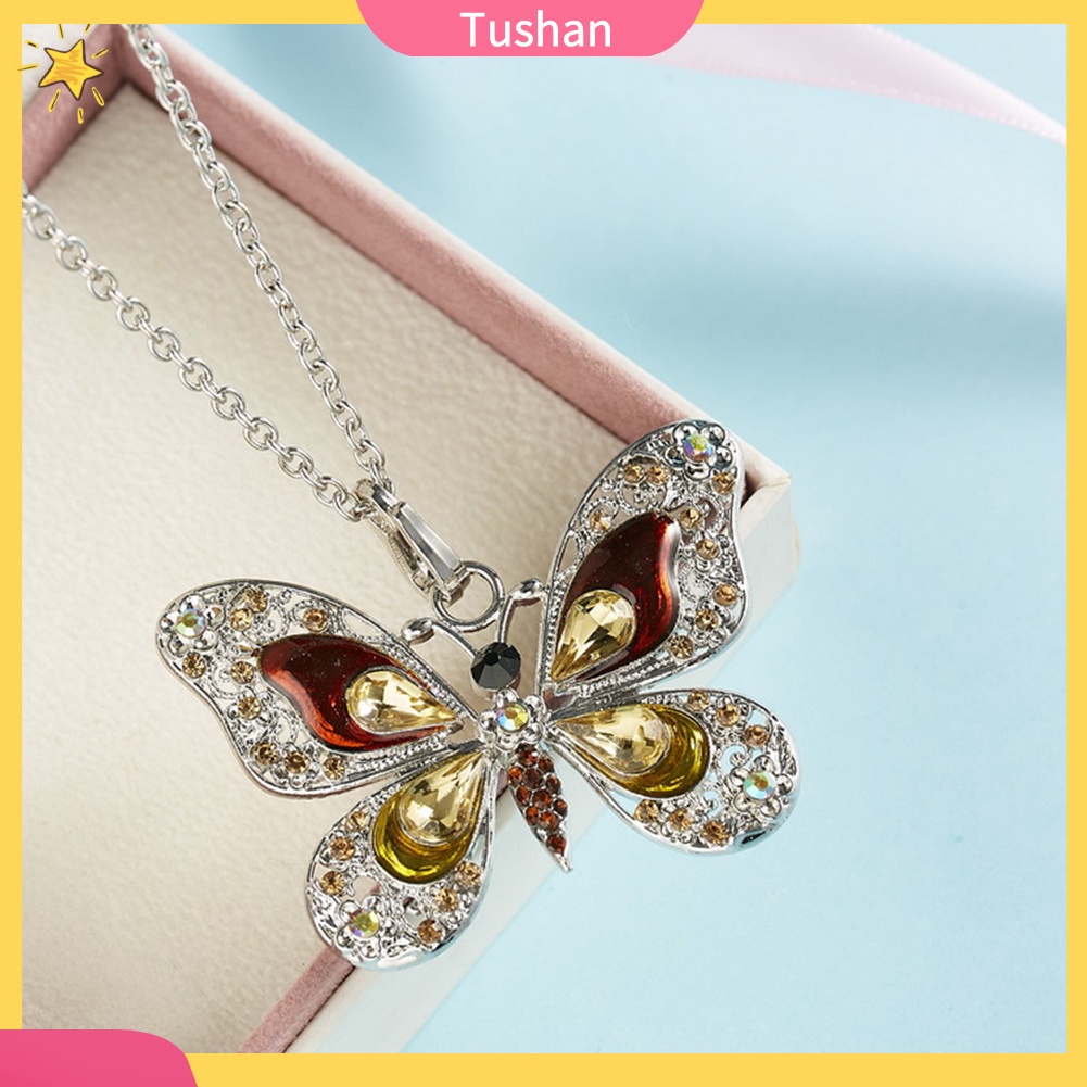 Dây Chuyền Hợp Kim Hình Nơ Đính Đá Xinh Xắn