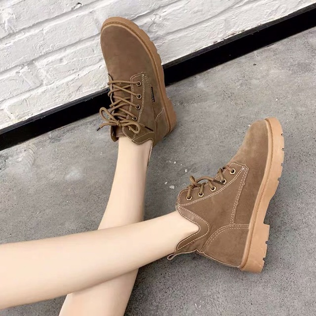 B045 [ sẵn be 38] (mẫu mới) Giày Oxford Martin cao cổ buộc dây phong cách Hàn Quốc | BigBuy360 - bigbuy360.vn