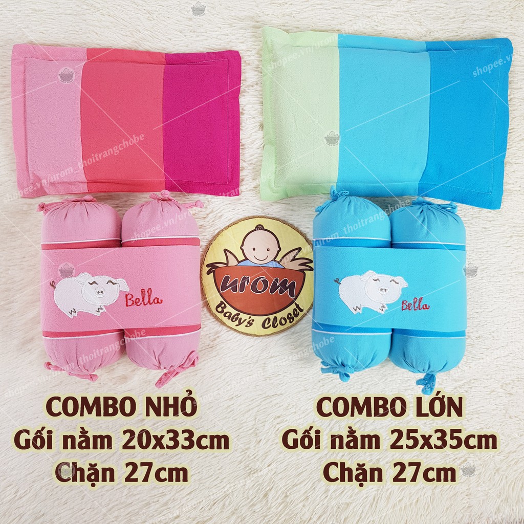 Gối nằm, gối chặn vỏ đậu xanh cho bé sơ sinh và trẻ em