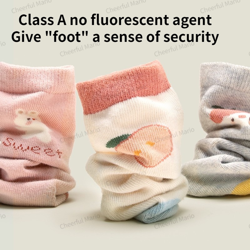 Vớ Cheerful Mario chất liệu cotton thoải mái cho trẻ em