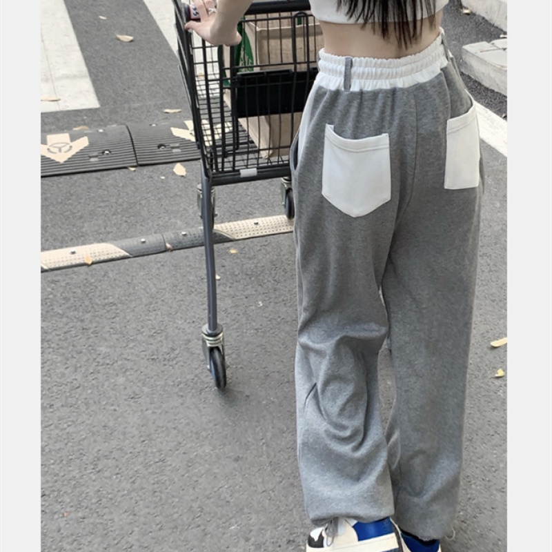 Quần Lưng Thun Rút Dây Màu Sắc Tương Phản Dành Cho Nữ