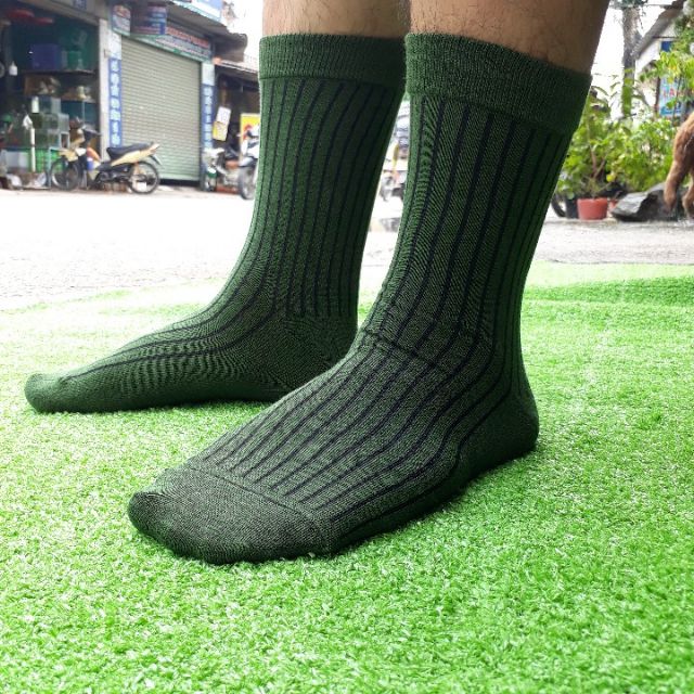 Vớ chân nam xanh rêu 5 đôi