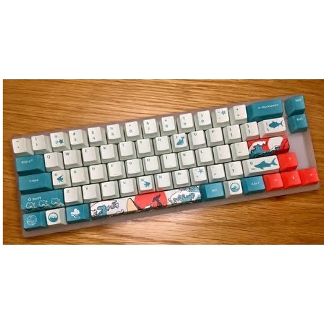 Bàn phím cơ Coral Sea Keycaps, 104/87/65/61 Keycaps OEM PBT Keycaps GK61 Cherry MX Switch Bàn phím cơ chuyên dụng Keycaps PBT Dye Sublimation Keycaps