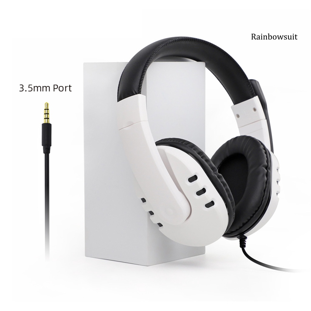 RB- Headset Wired Stereo Surround Plastic Head-mounted Gaming Headphone for PS5 PS4 Pro/Slim