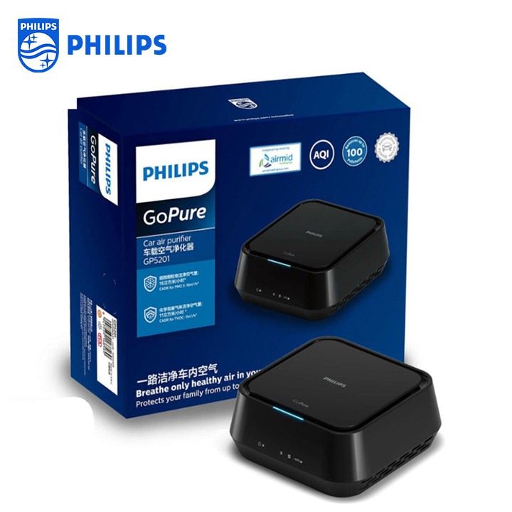 Máy khử mùi, lọc không khí trên xe ô tô thương hiệu cao cấp Philips GP5201 - Hàng Nhập Khẩu Chính Hãng