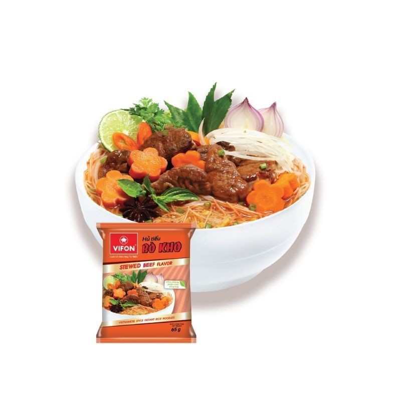 Hủ Tiếu Bò Kho, Nam Vang, Sườn Heo VIFON 65g/Gói