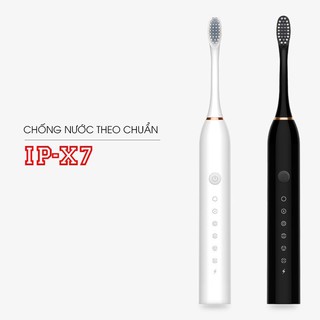 Bàn chải điện Sonic-X3 tự động hàng cao cấp 6 chế độ, tặng kèm 3 đầu chải