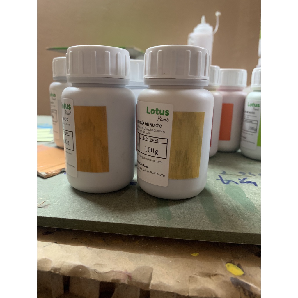 Tinh màu cao cấp hệ nước Lotus Paint, chai 100gr.