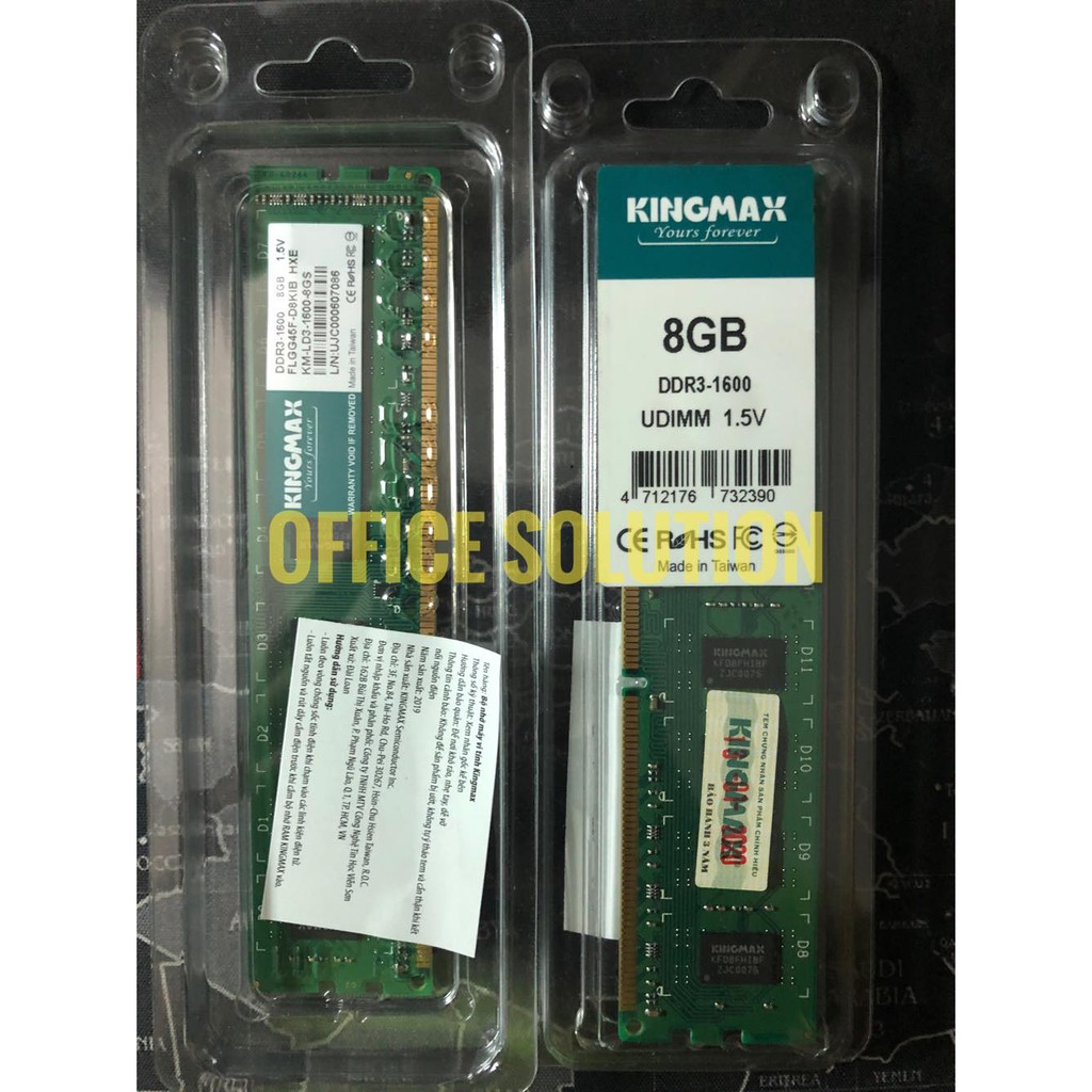 RAM PC Kingmax 8GB 1600 DDR3 - Hàng Chính Hãng