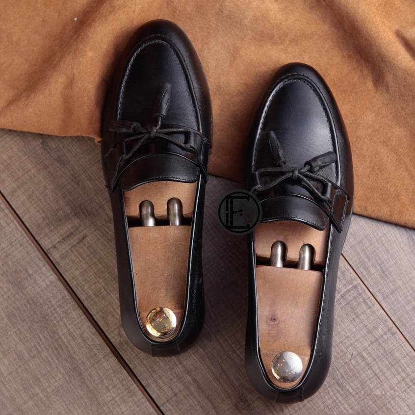 Giày lười nam cao cấp kiểu dáng Tassel Loafer da bò thật bảo hành 1 năm - Mã T33