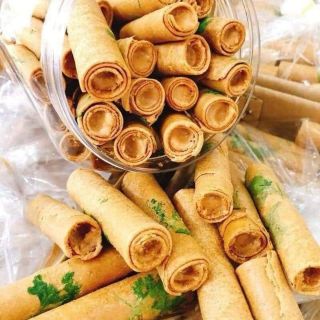 Bánh ống ngò nhân bơ đậu phộng