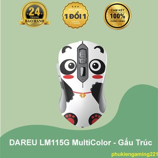 Chuột không dây DAREU LM115G MultiColor - Gấu Trúc - Hàng Chính Hãng