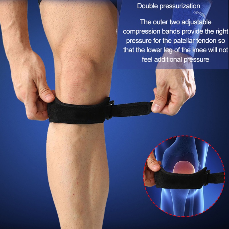 Qq * Đai Quấn Bảo Vệ Đầu Gối Có Thể Điều Chỉnh Hỗ Trợ Giảm Đau Dùng Khi Chạy Bộ / Cầu Thang / Thể Hình