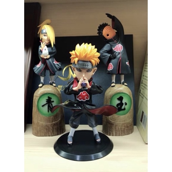 mô hình Naruto - Mô hình Obito, Deidara, Kakuzu và Hidan trong Akatsuki 24cm bằng PVC cao cấp (Có clip, Ảnh thật)