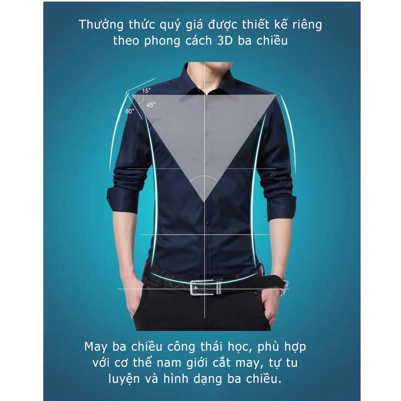 Áo sơ mi nam, Thời trang Hàn Quốc, phù hợp với quần áo văn phòng