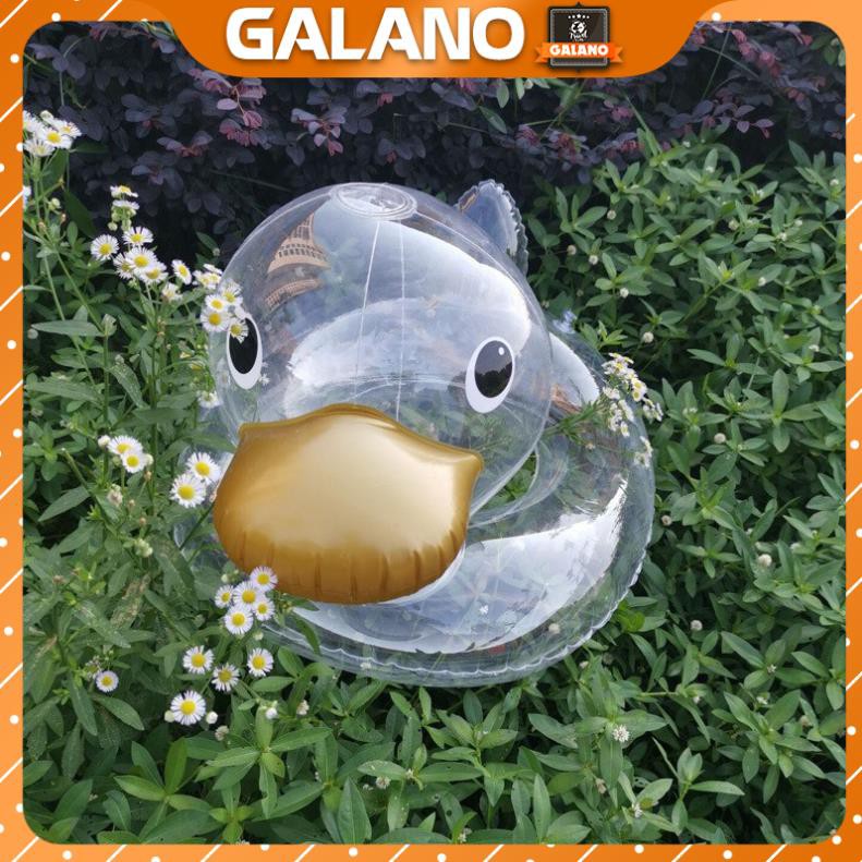 Phao Bơi Cho Bé GALANO Phao Bơi Trẻ Em Xỏ Chân Chống Lật An Toàn Bơi Lội Hình Vịt Trong Suốt SS-001267