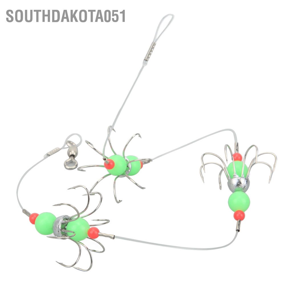 Hàng Sẵn Móc câu mực/ bạch tuộc chuyên nghiệp phát sáng Thiết bị đánh cá bằng thép cao cấp【Southdakota051】