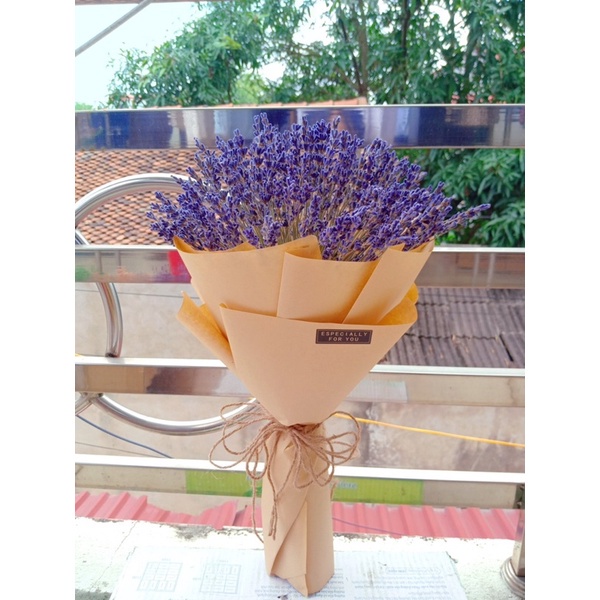 Hoa khô Lavender nhập khẩu siêu thơm  100 cành decor nội thất, hoa khô trang trí