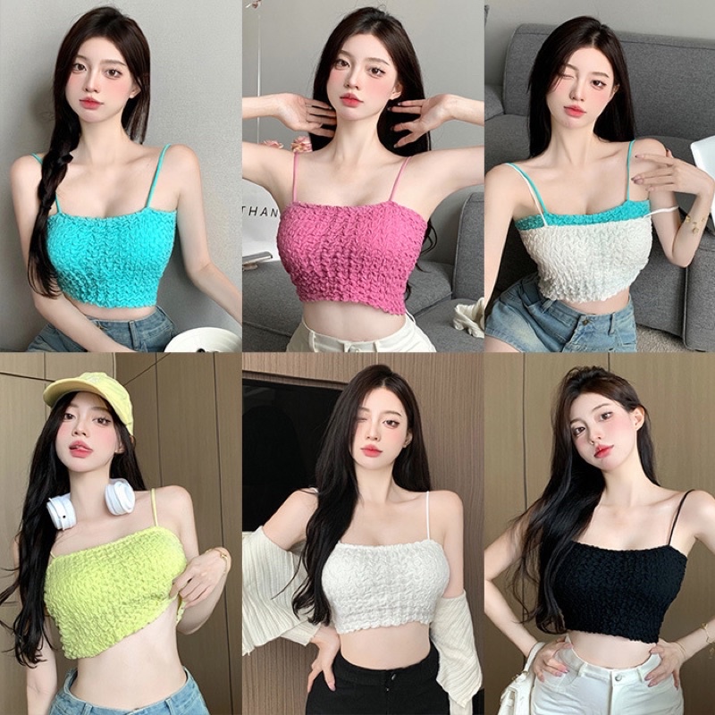 Áo Bra Nữ 2 Dây Xốp Nhún Phong Cách Trẻ Trung mã 587