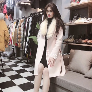 Áo dạ cổ lông