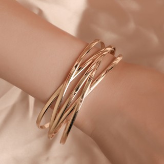 Stylish open metal bracelet in European and American style