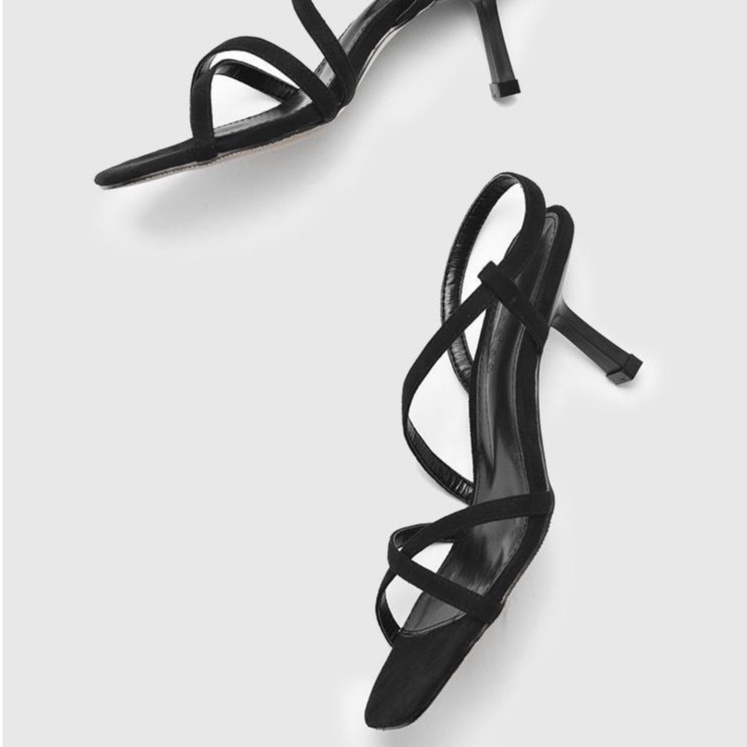 Sandal Cao Gót 7cm, Gót Nhọn Chữ X Dáng Hàn Hot Trend TTS20