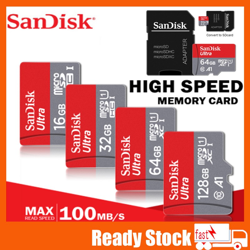 Thẻ Nhớ MicroSDHC SanDisk Ultra 16G 32G 64GB 32GB 98 MB/S
