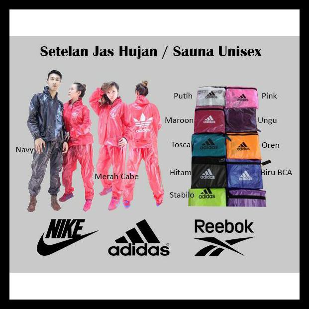 Áo Khoác Đi Mưa In Logo Nike / Adidas Trẻ Trung Năng Động