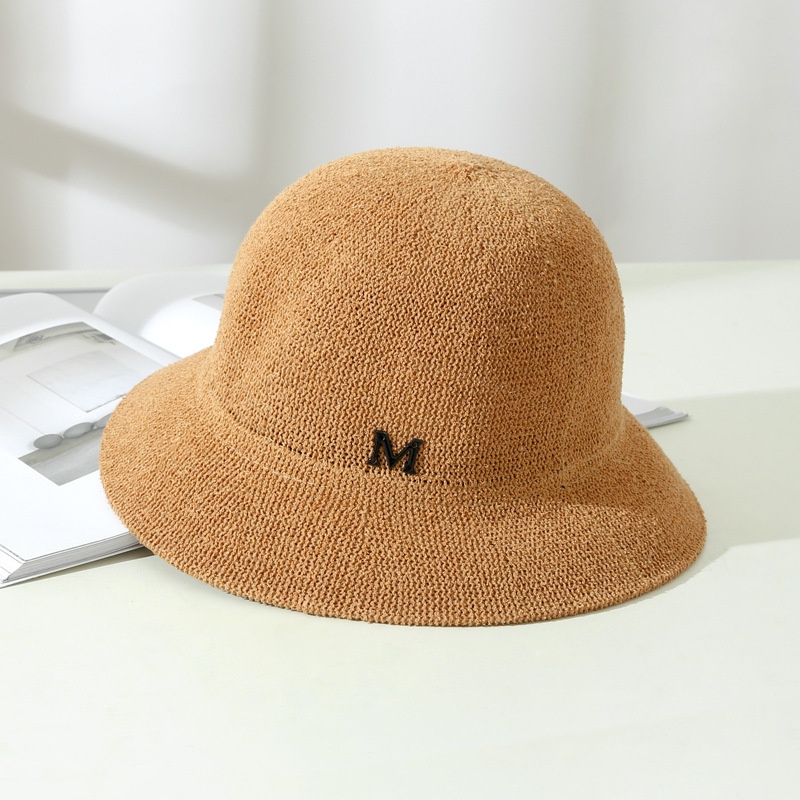 Mũ nón rộng vành cói đi biển chữ M cao cấp iLita - Nón thời trang vintage Gaucho