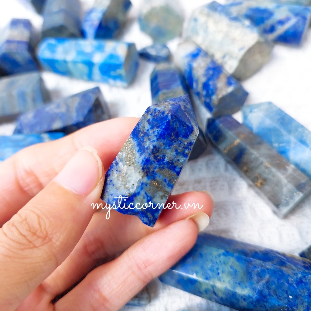 [mini 3 - 5cm] Trụ đá Lapis Lazuli ( ngọc lưu ly ) dùng thanh tẩy Tarot, Reiki, thiền định, phong thủy